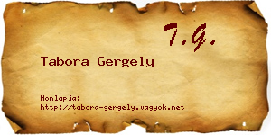 Tabora Gergely névjegykártya