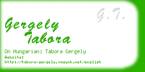gergely tabora business card
